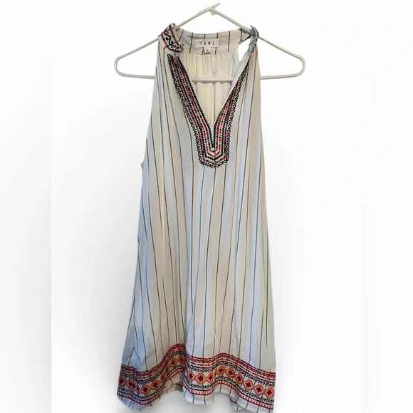 THML White Tunic with Multicolor Embroidery - women’s large dress - Picture 1 of 14